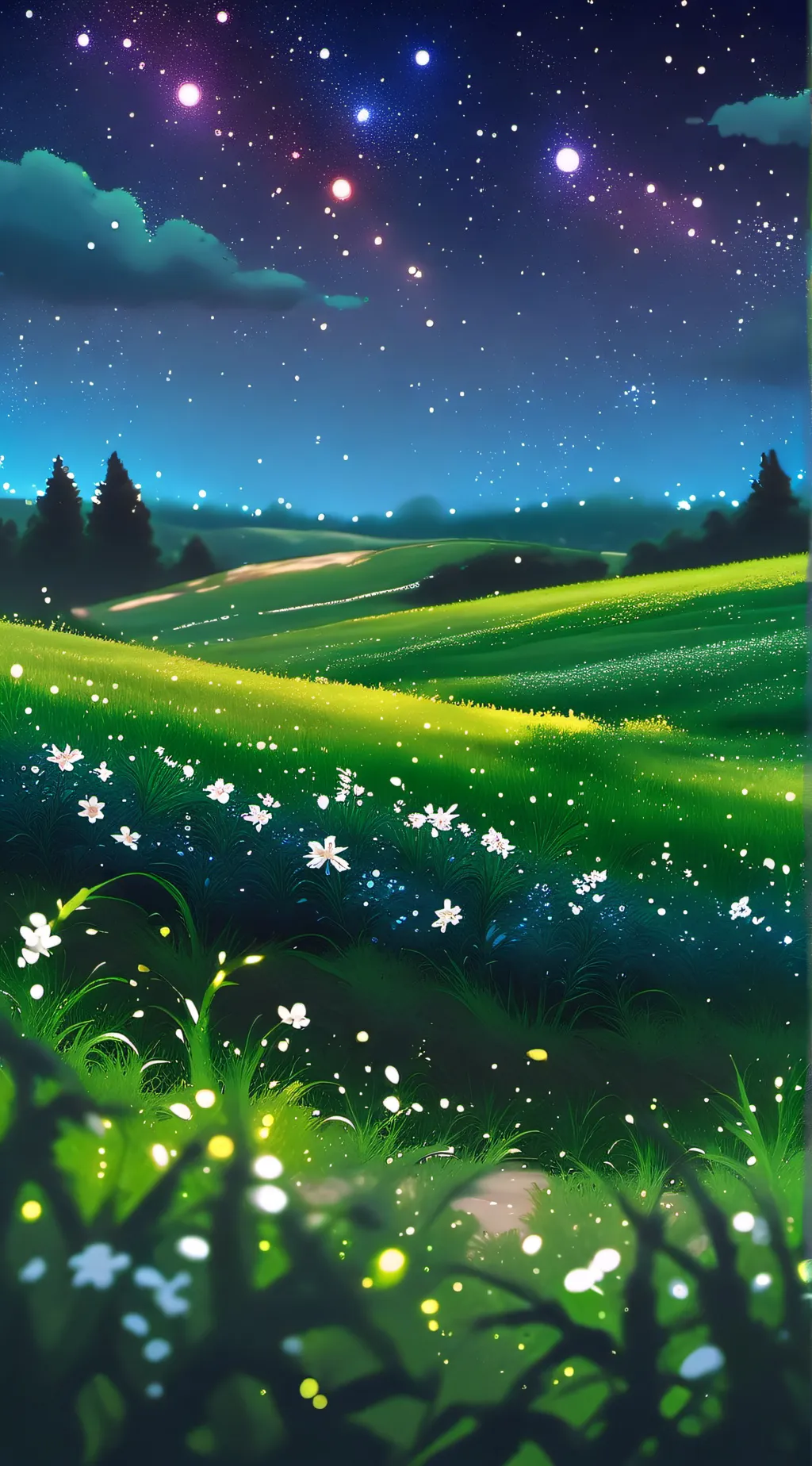 ai character: Grass background