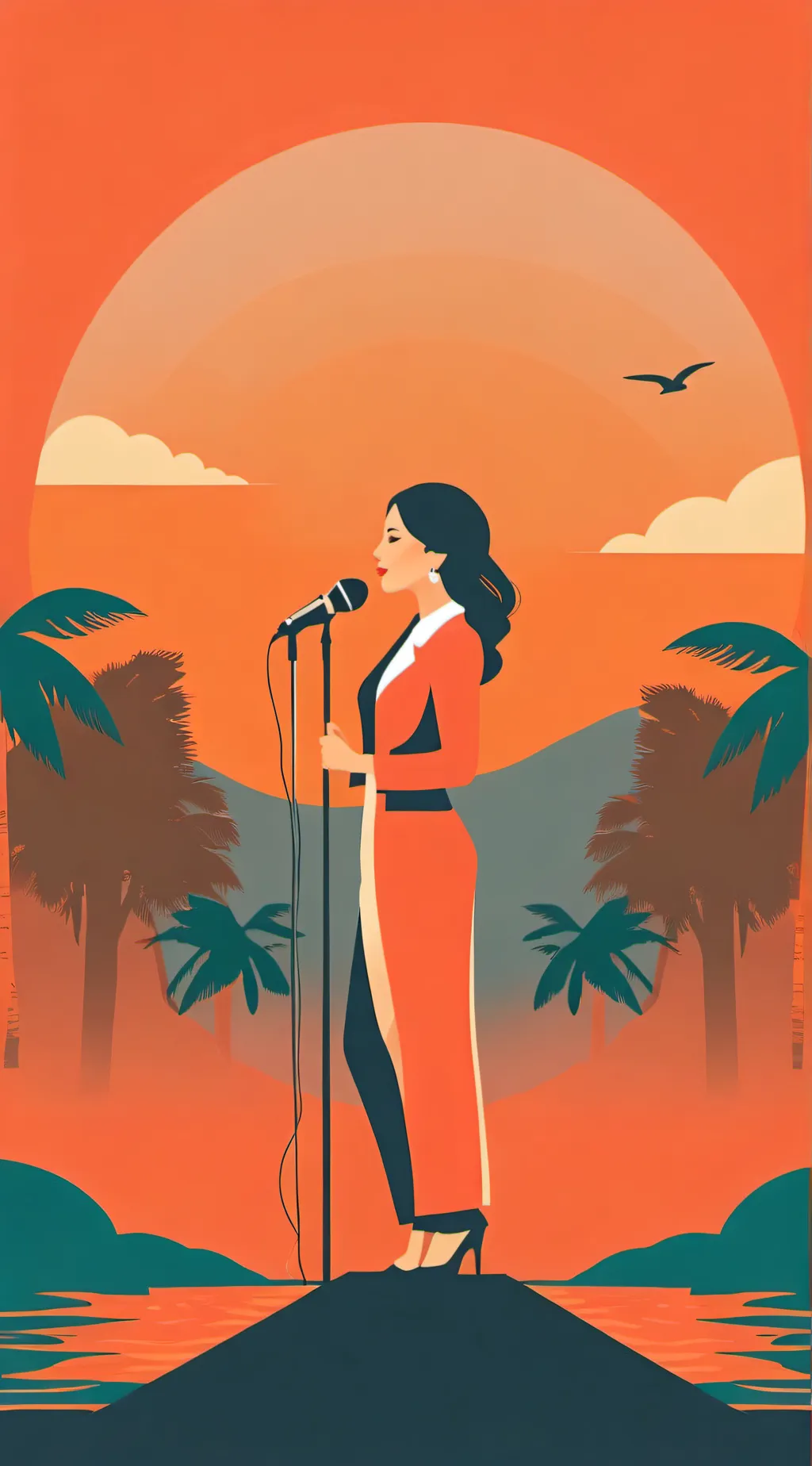 ai character: anime sing background