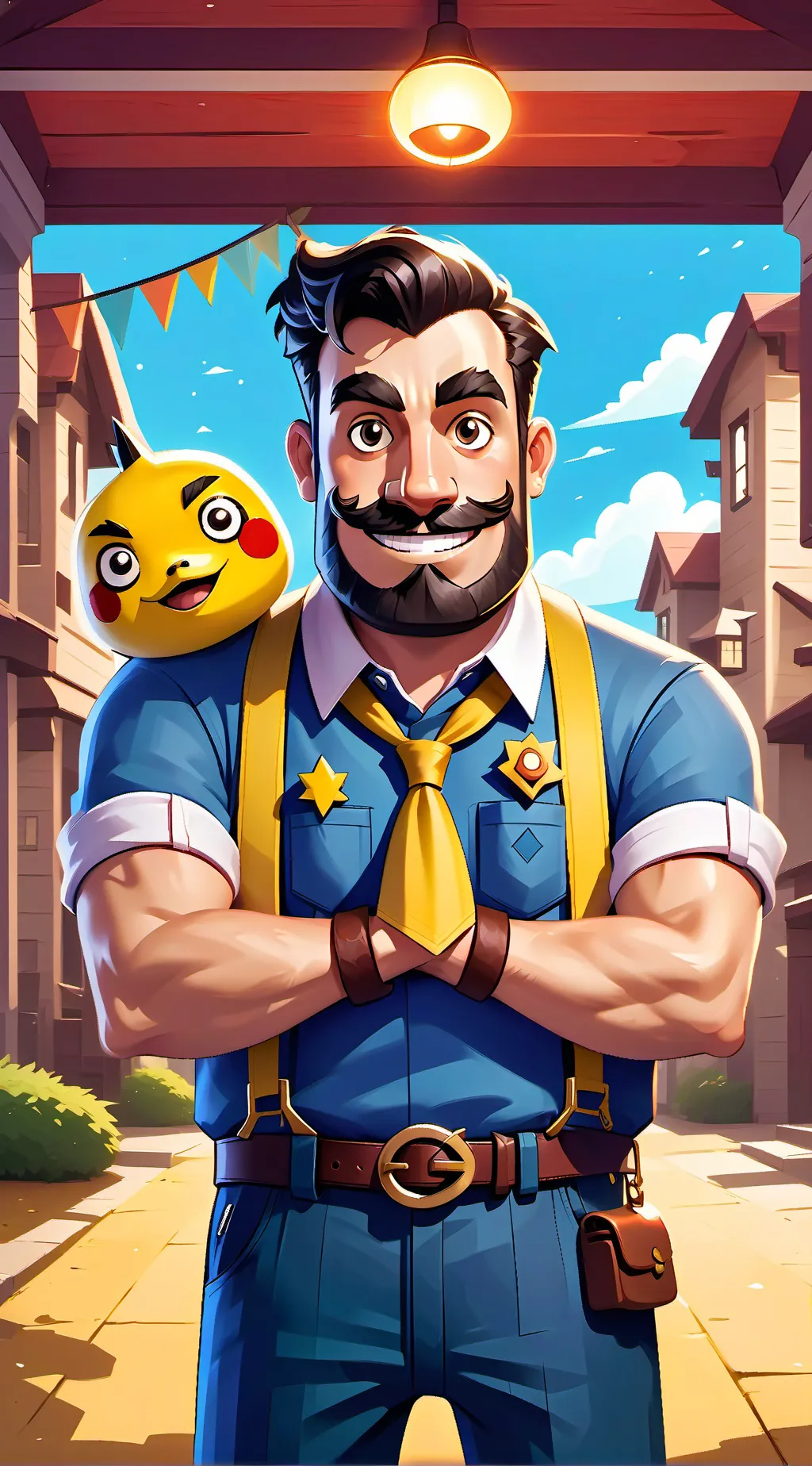 ai character: hello neighbor   background