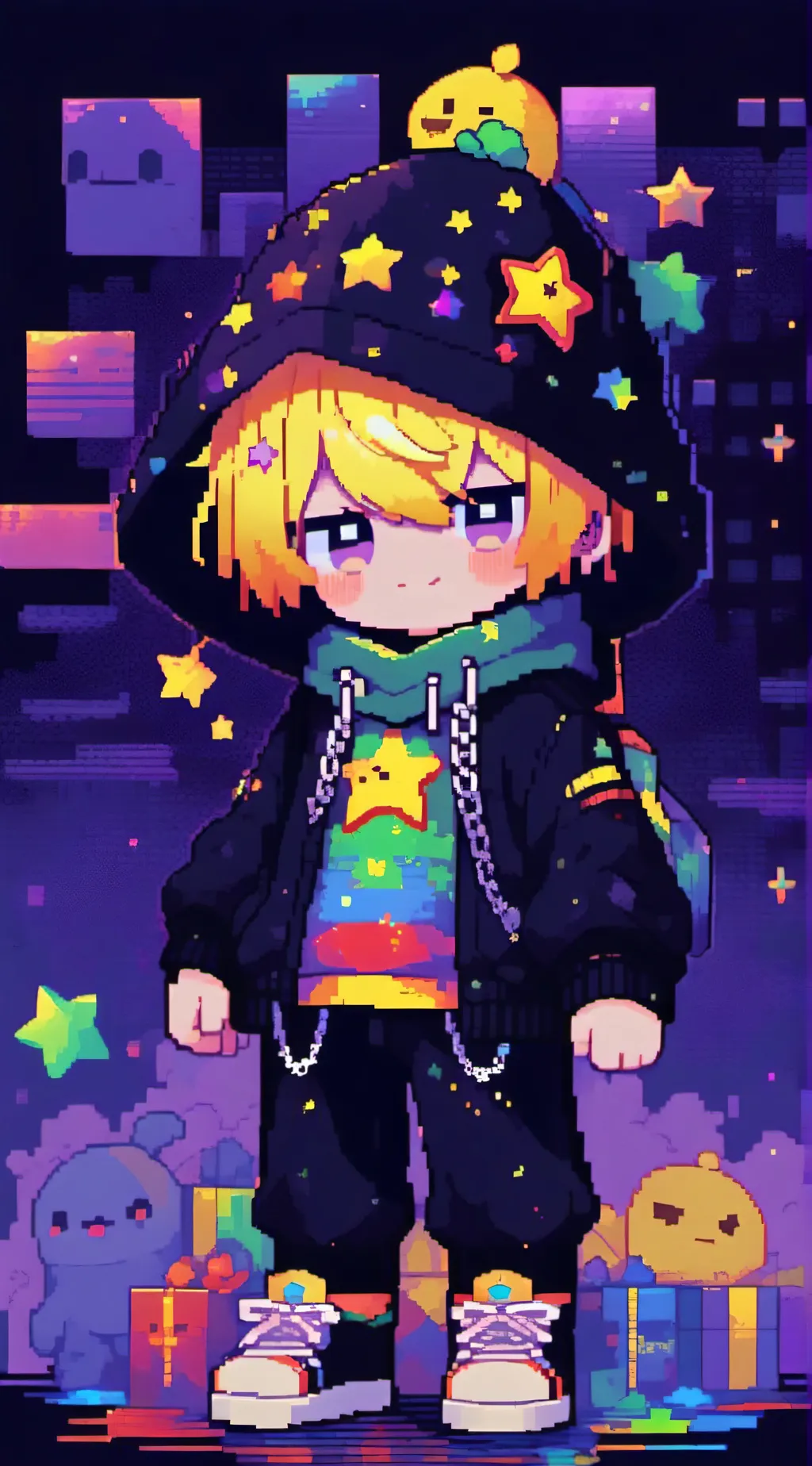 ai character: POOB! (party noob) background