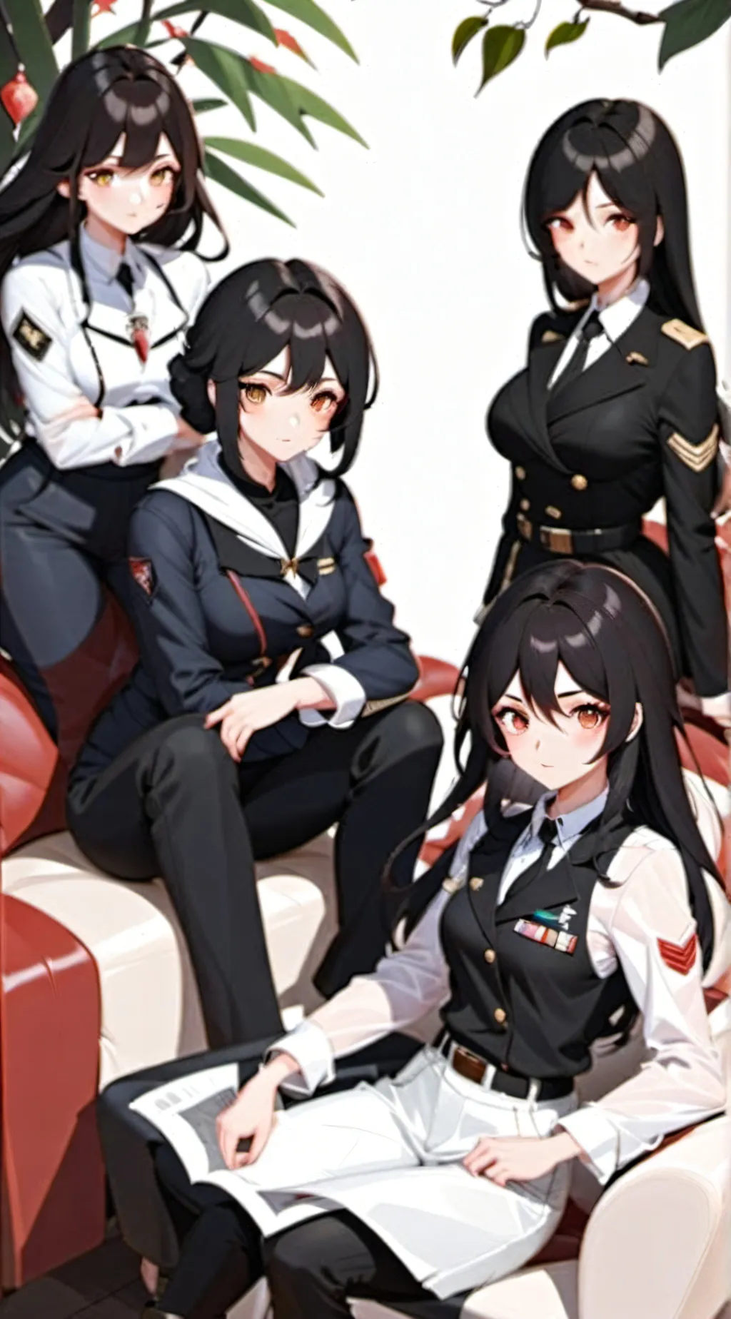 ai character: Sarah,Elena,natali background