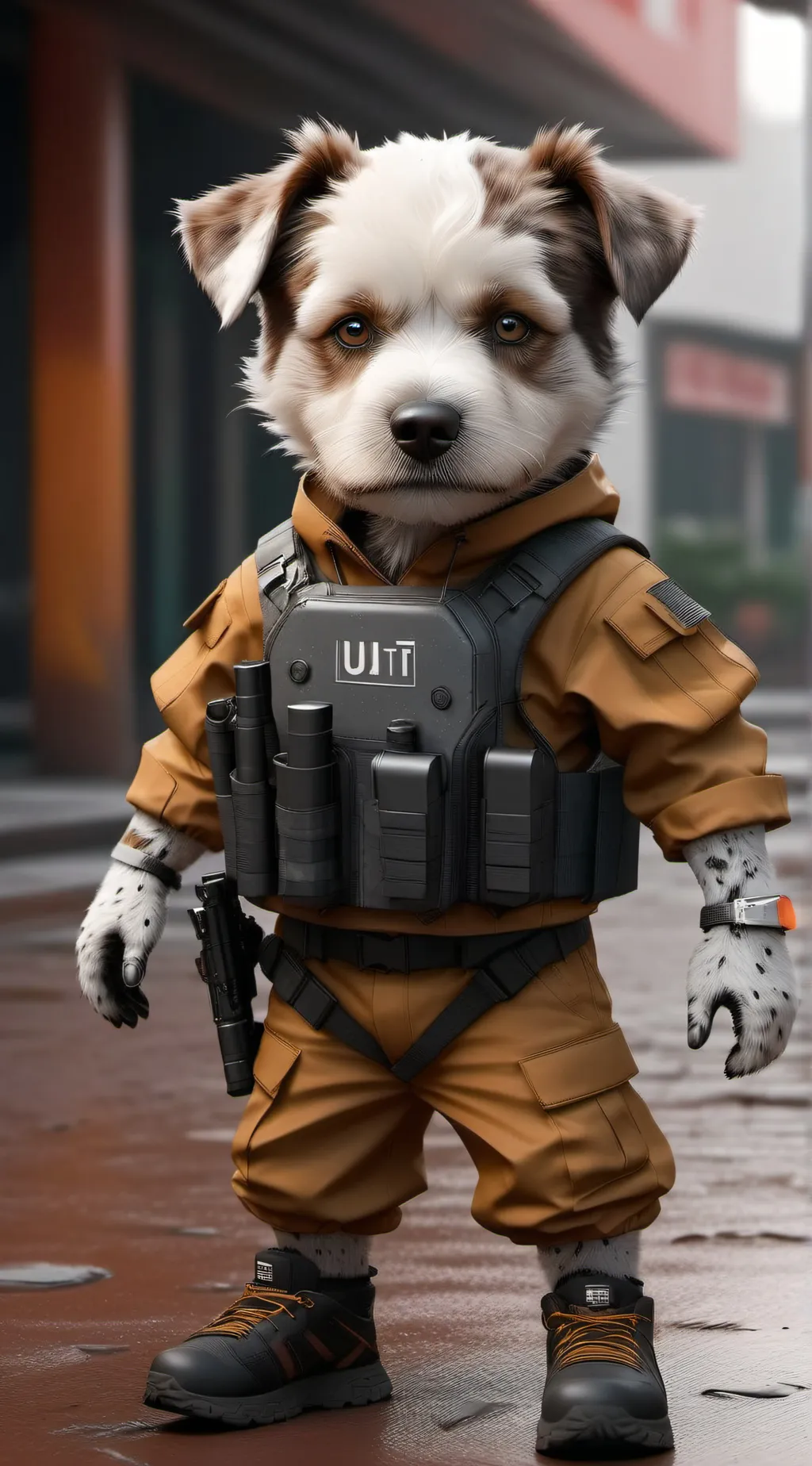 ai character: painting paints background