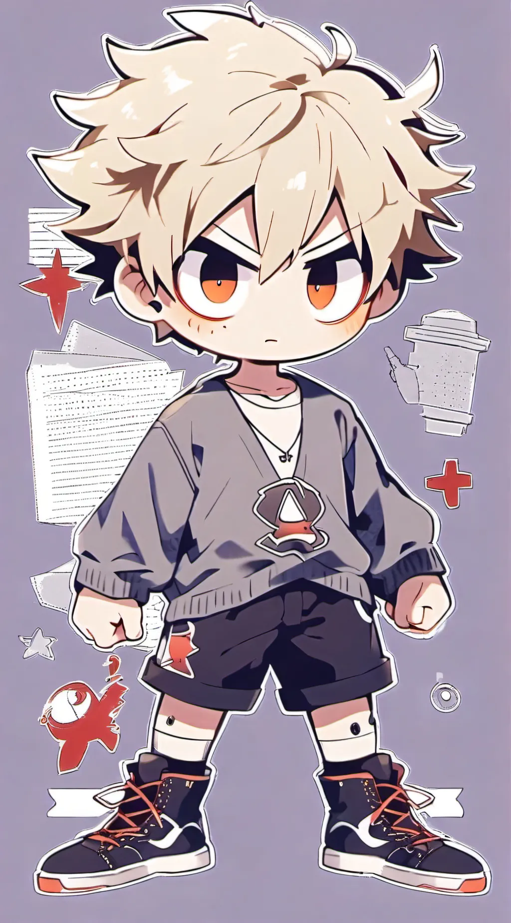 ai character: MHA x ChibiBaku background