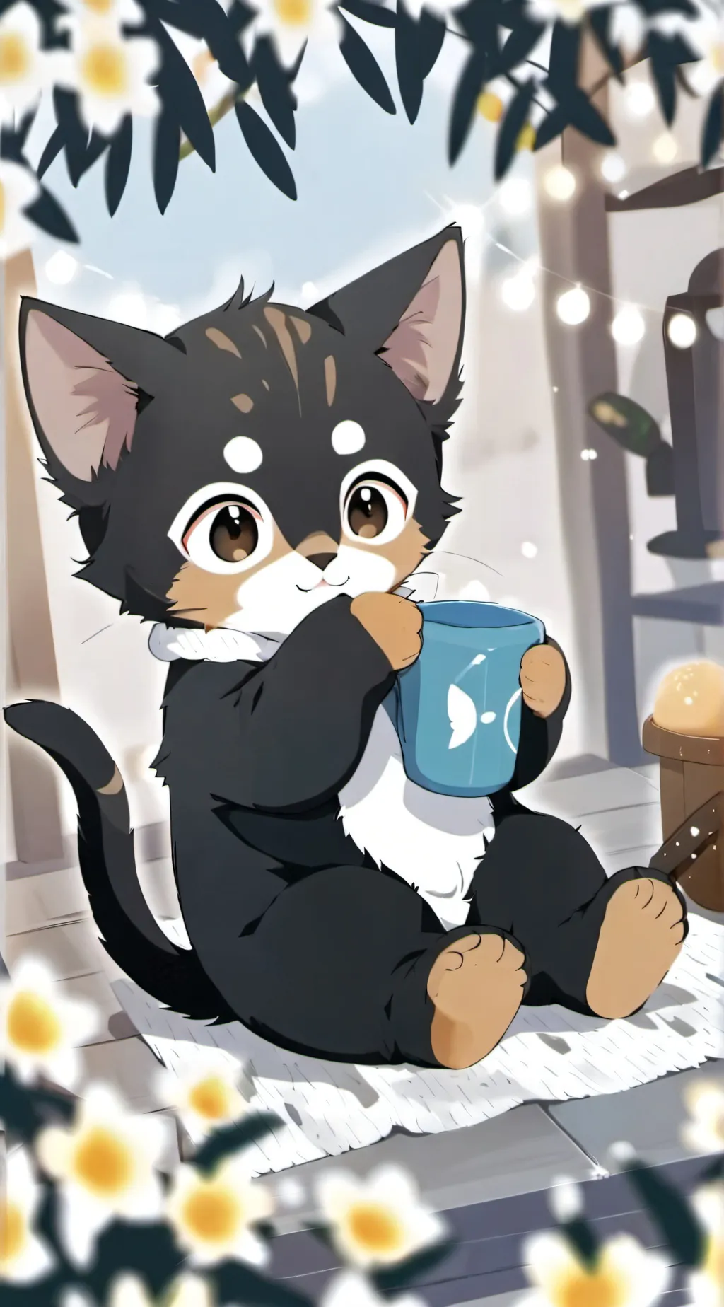 ai character: Fluffy background