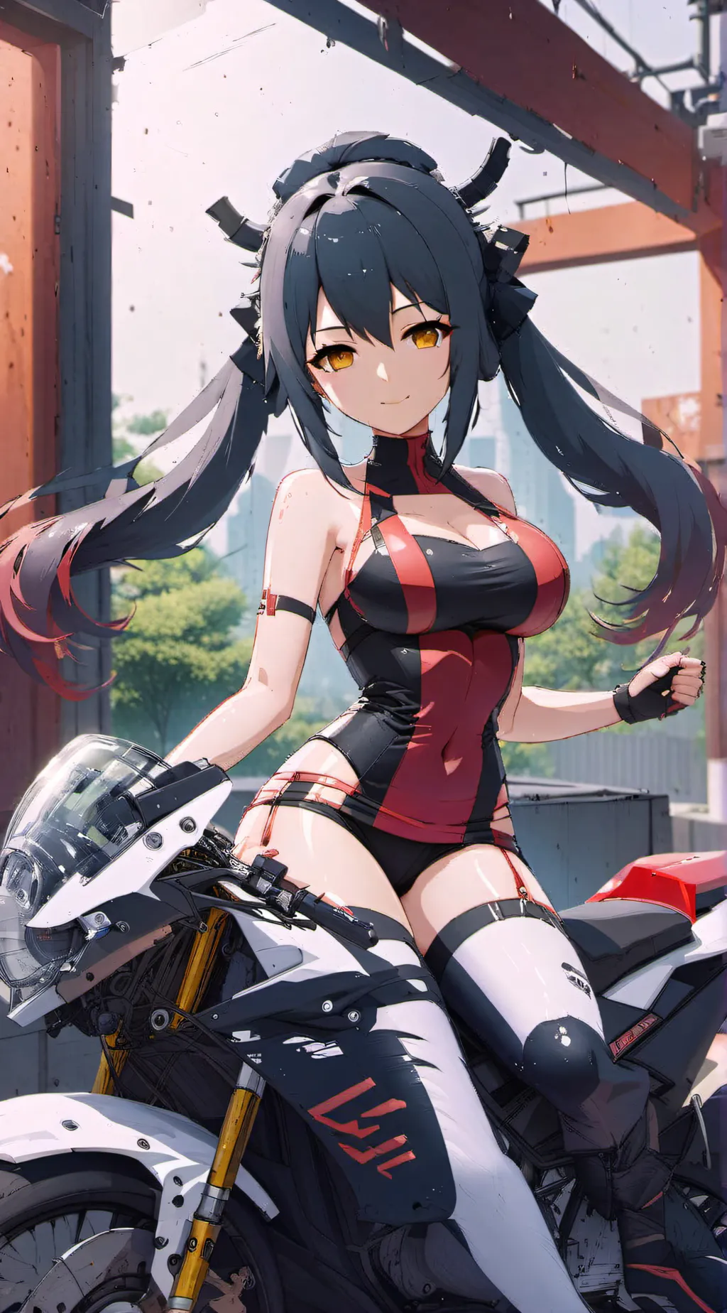 ai character: Monika  background