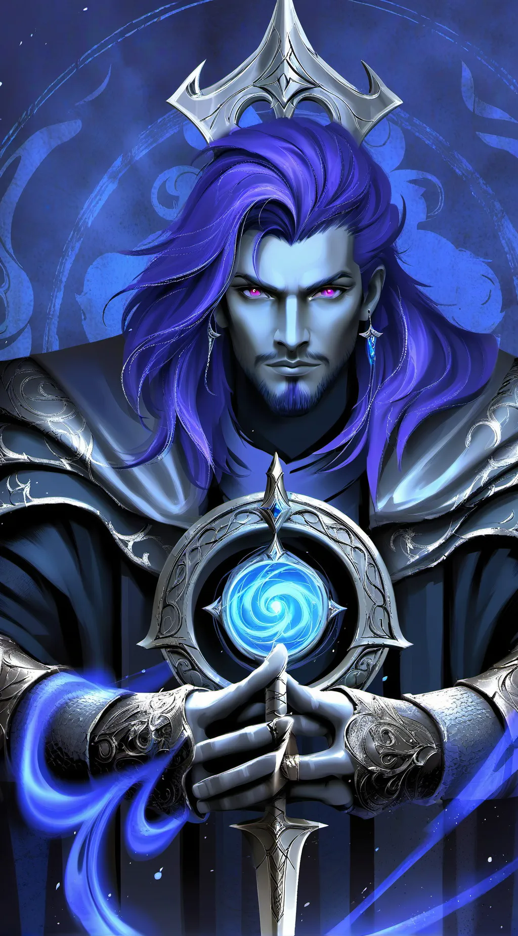 ai character: Demon King  background