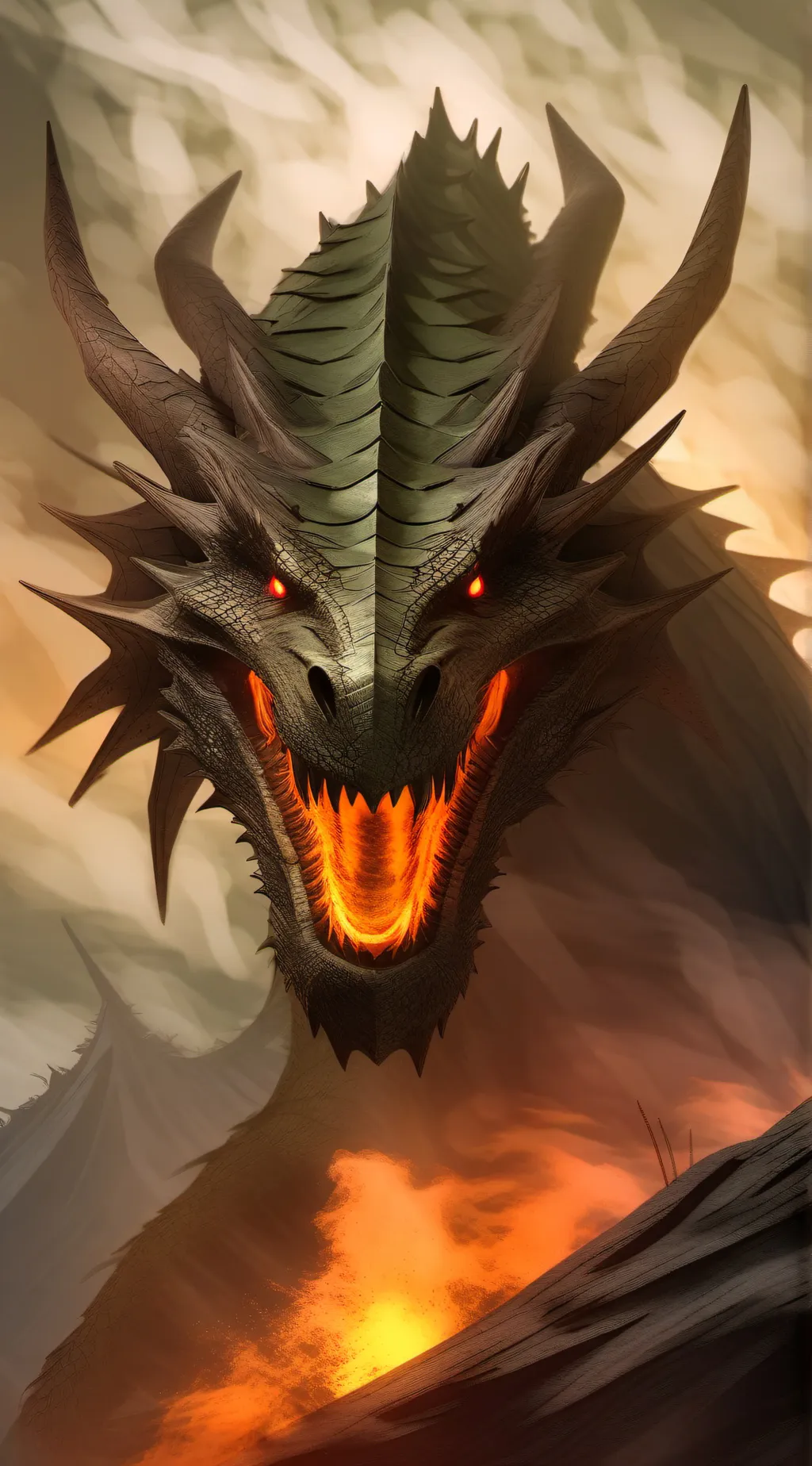 ai character: Flame background