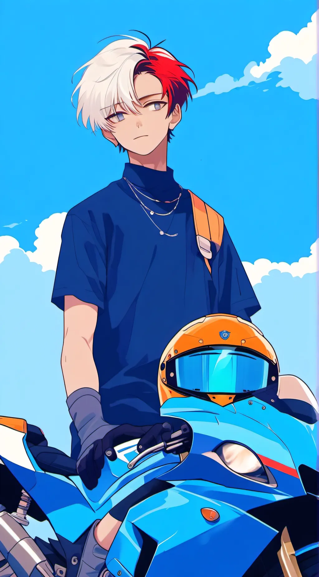 ai character: Biker Todoroki background