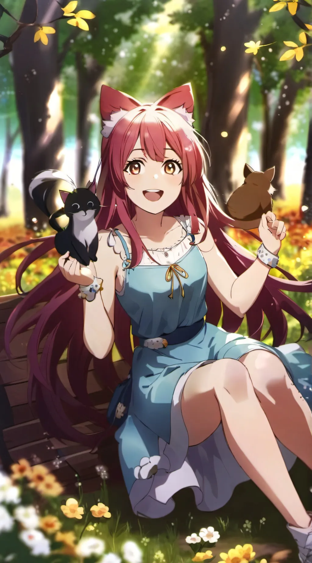 ai character: Flower background