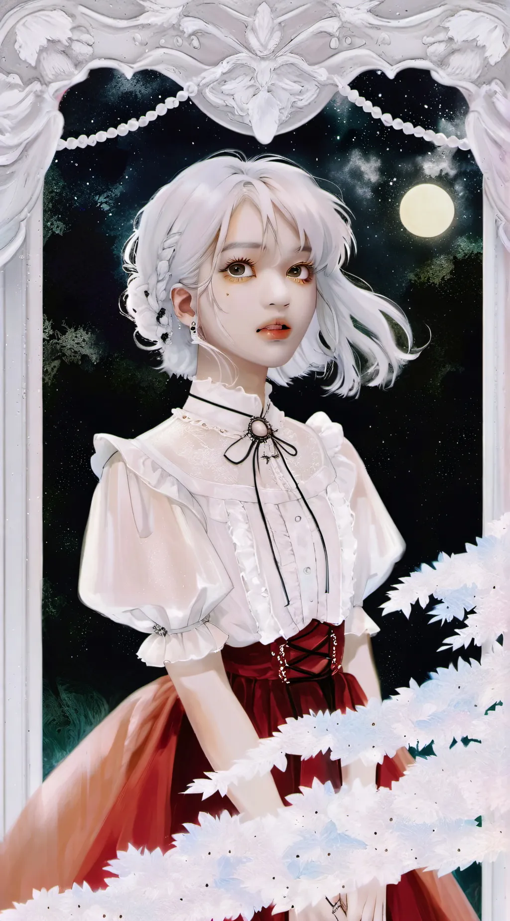 ai character: crystal background