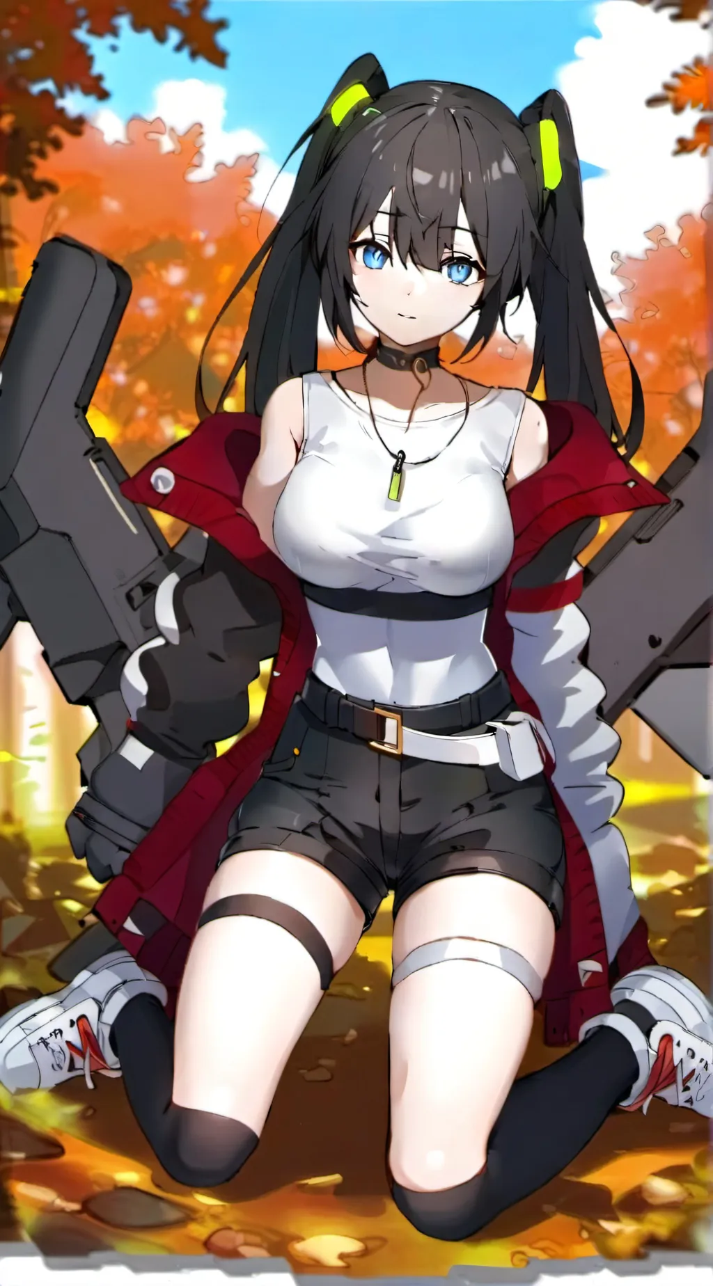 ai character: Empres black rock  background