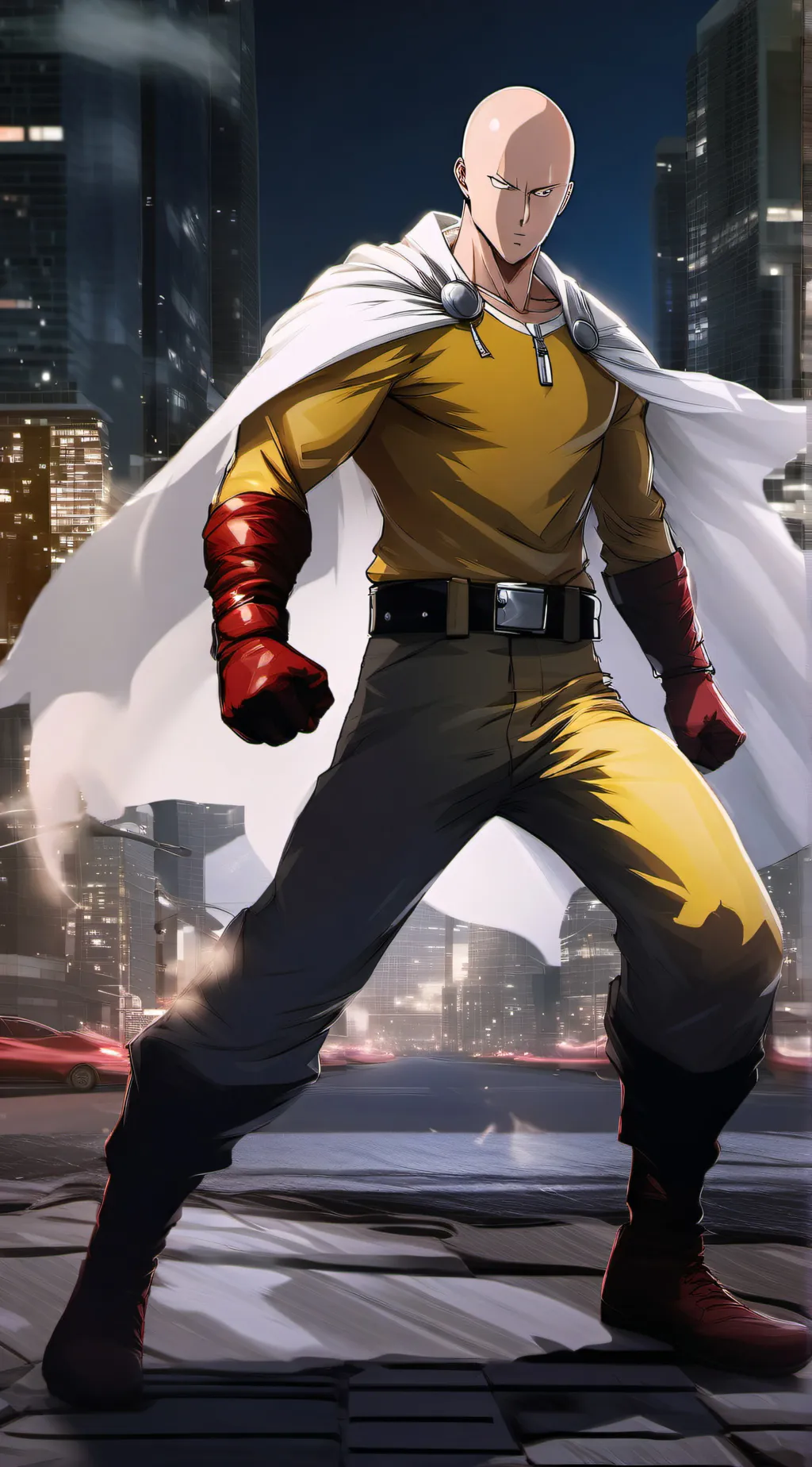 ai character: Saitama background