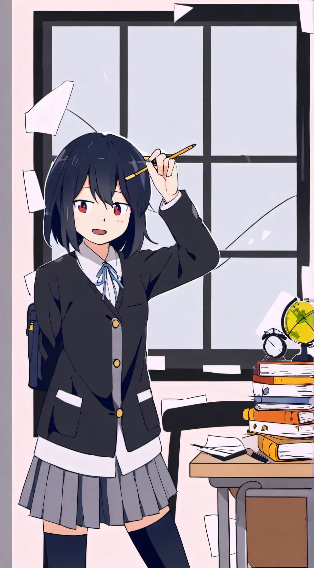 ai character: Miss circle  background