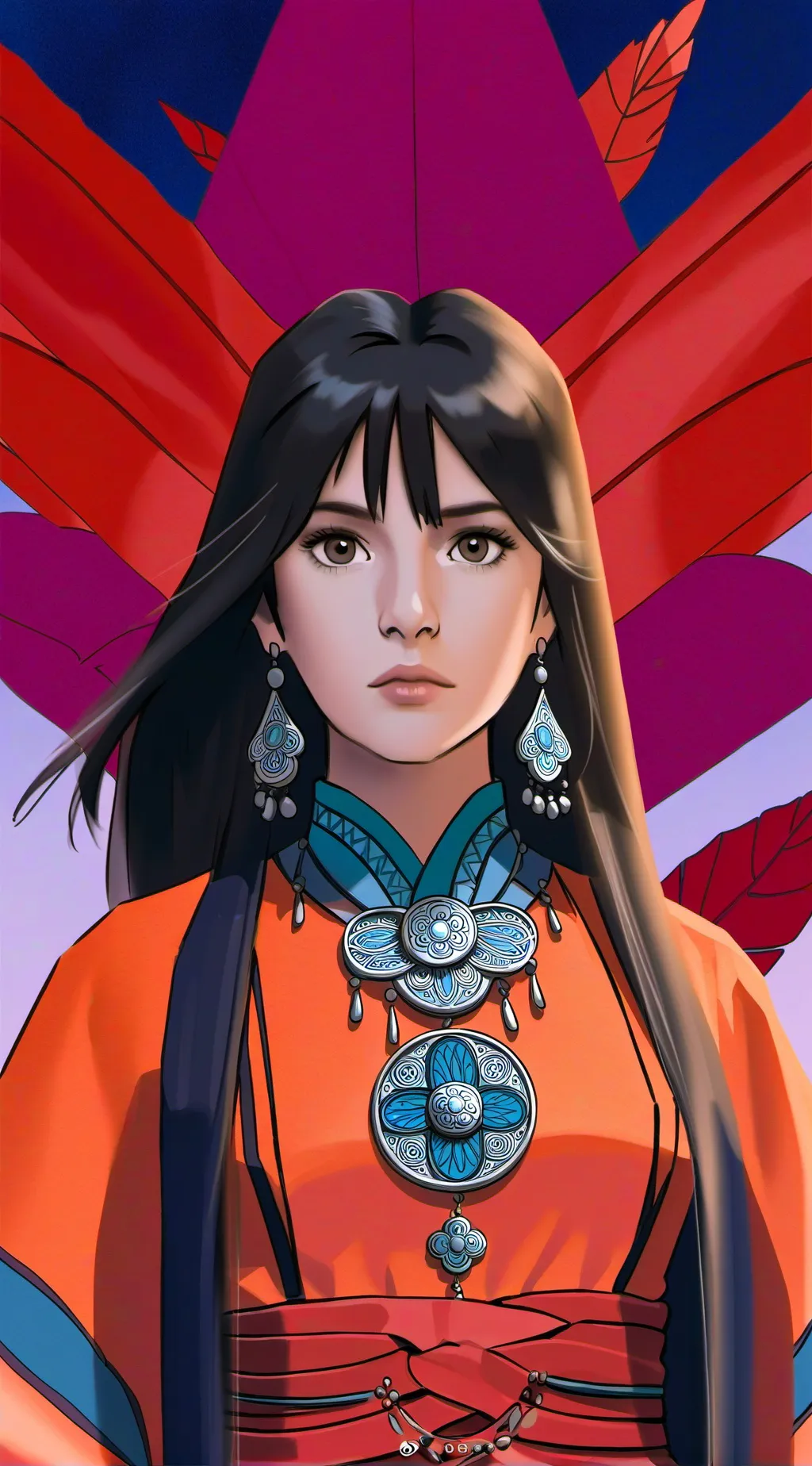ai character: Serenity headdress background