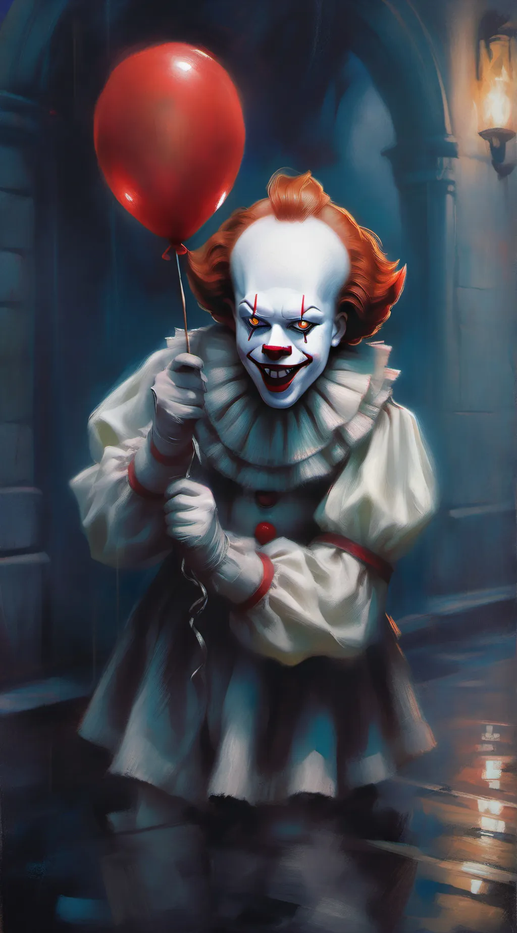 ai character: Pennywise.... background
