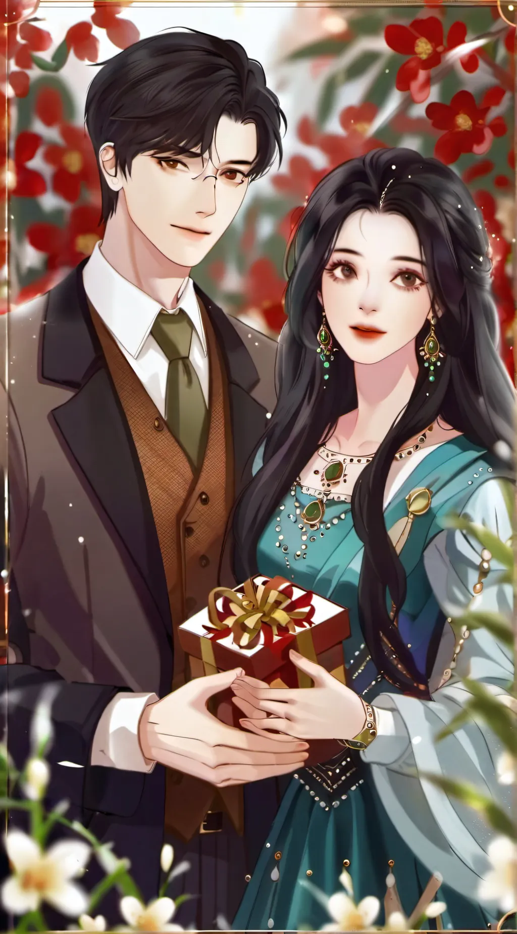 ai character: Ariana and Alex~😝😍 background