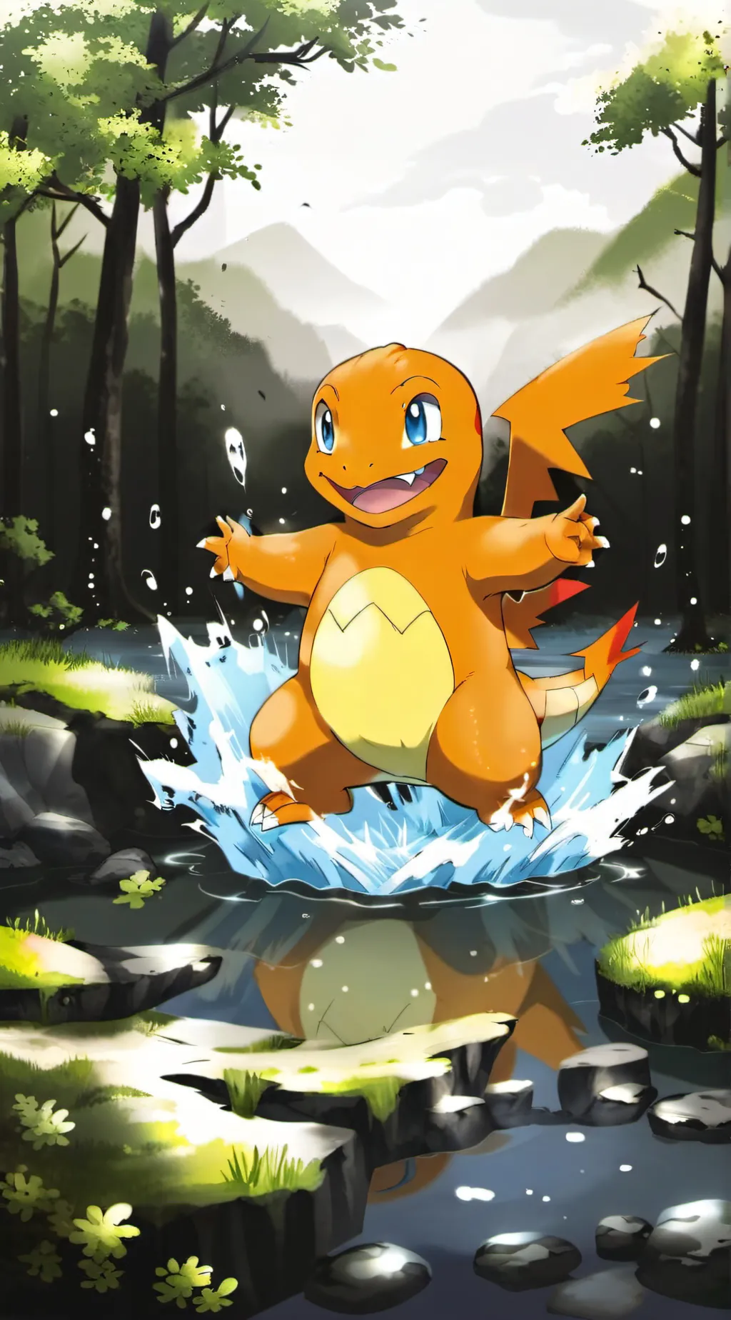 ai character: Charmander background