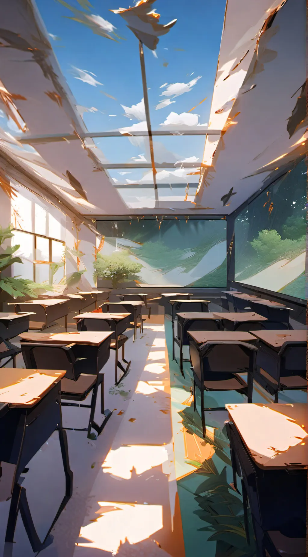 ai character: MD CLASSROOM background