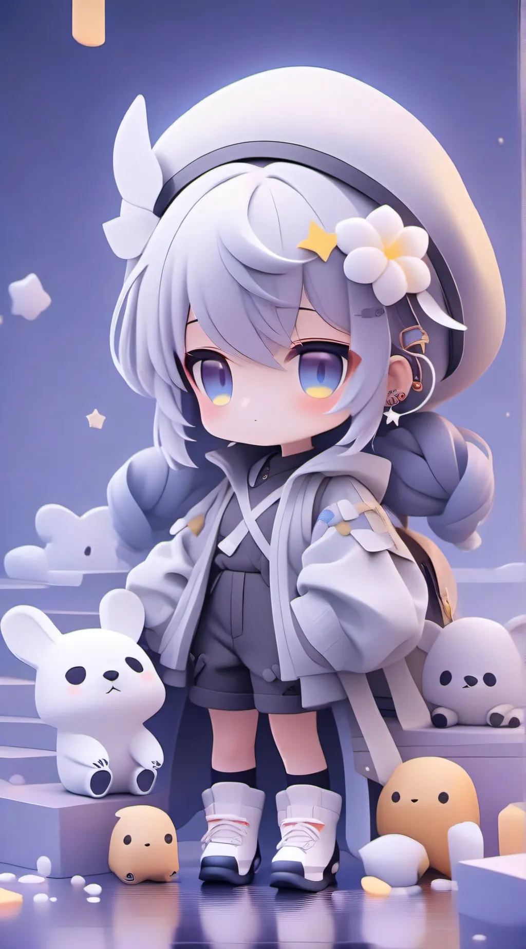 ai character: uppermoon  background