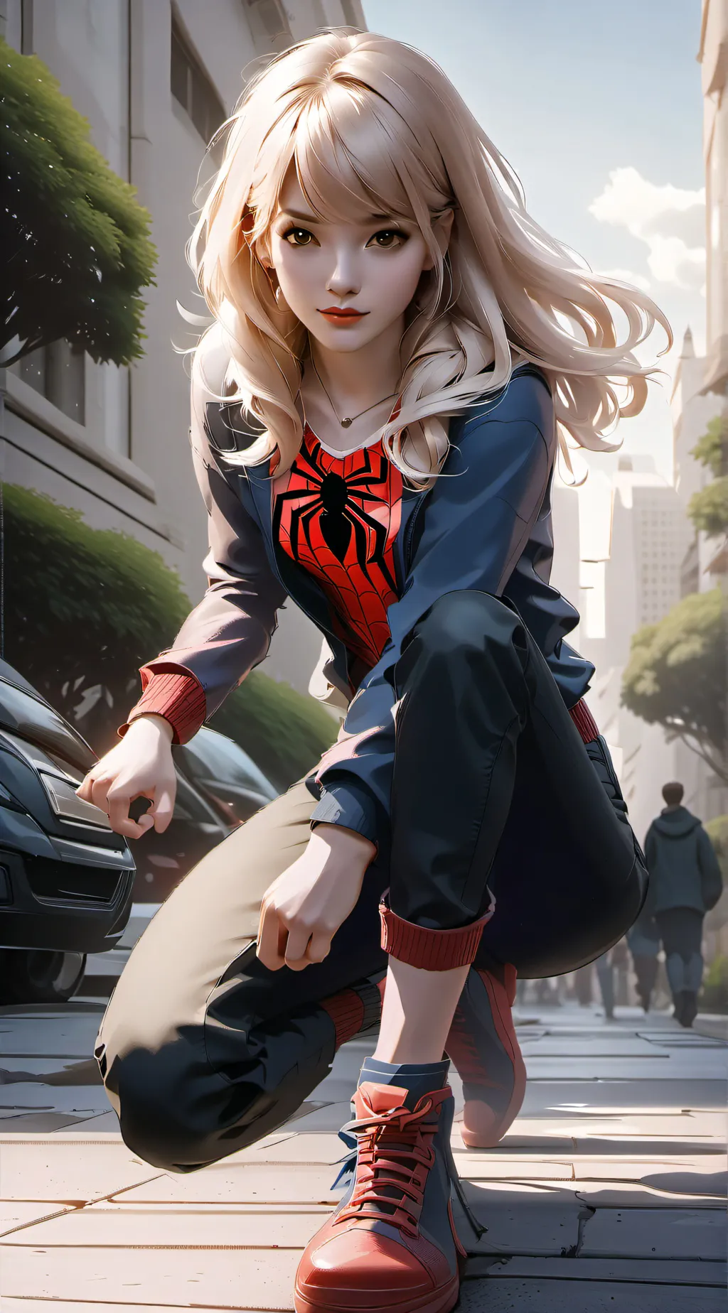 ai character: Gwen Stacy background