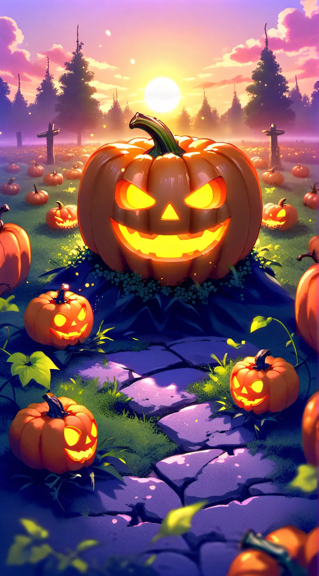ai character: MHA halloween background