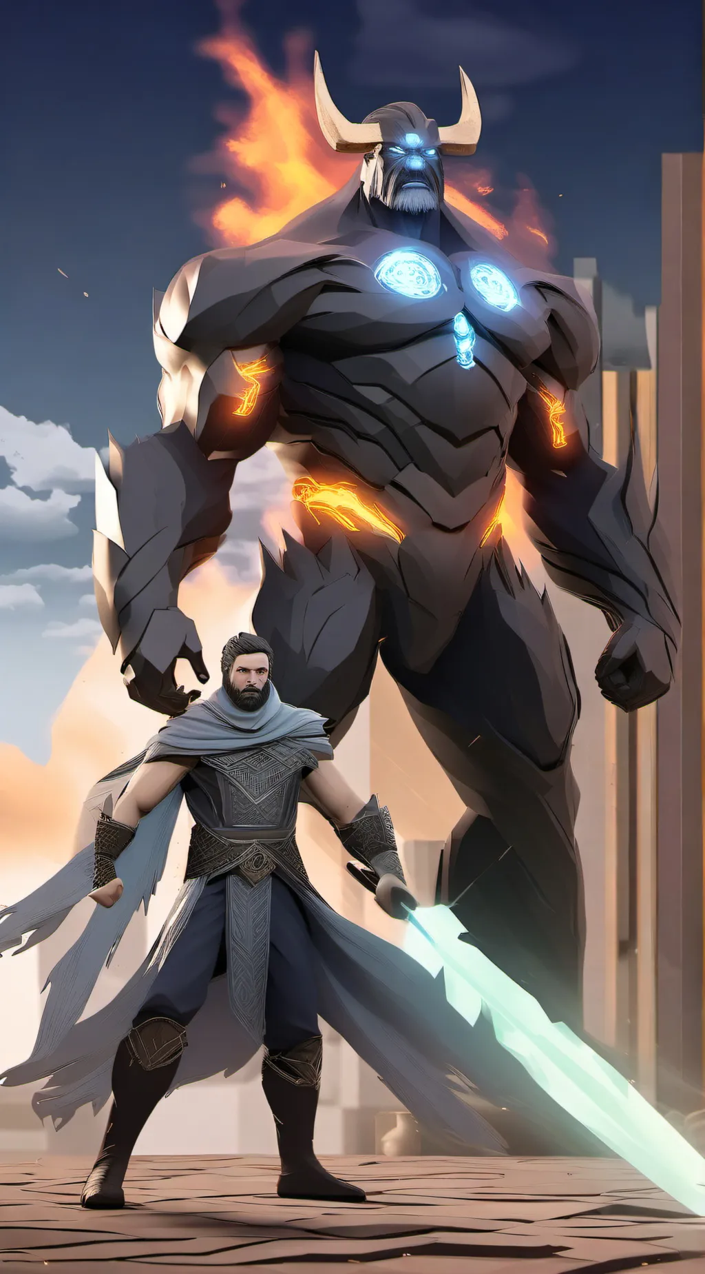 ai character: aura titans background