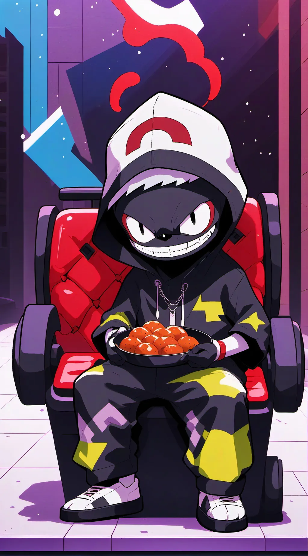 ai character: skibidi girl background