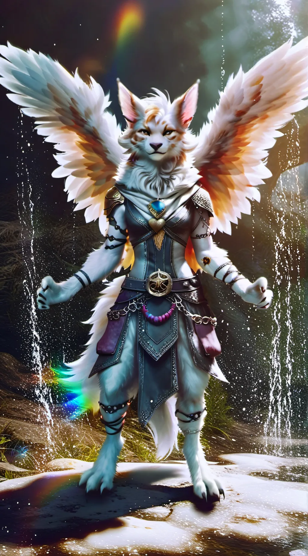 ai character: Rain background