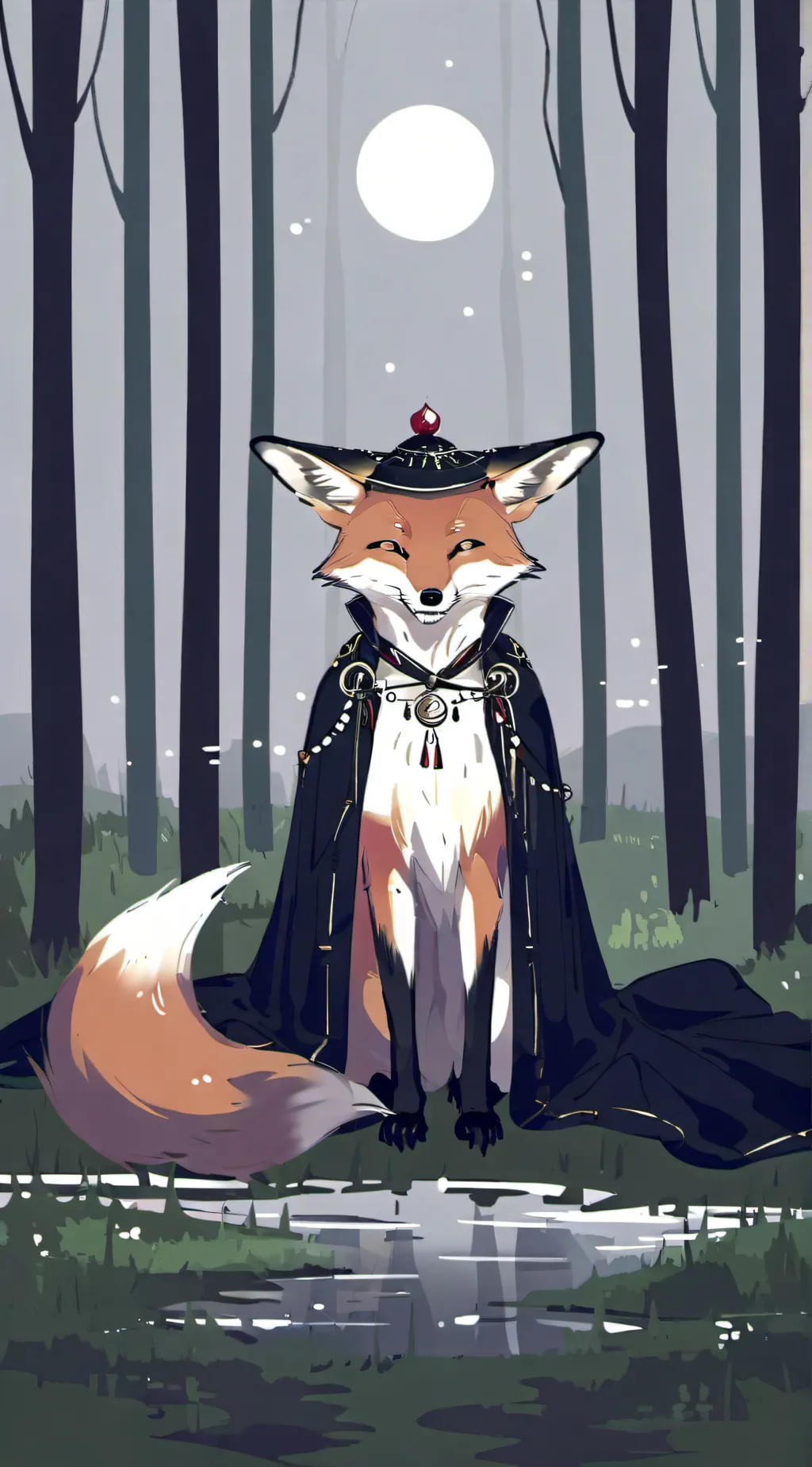 ai character: MINCRAFT FOX GUIDE background
