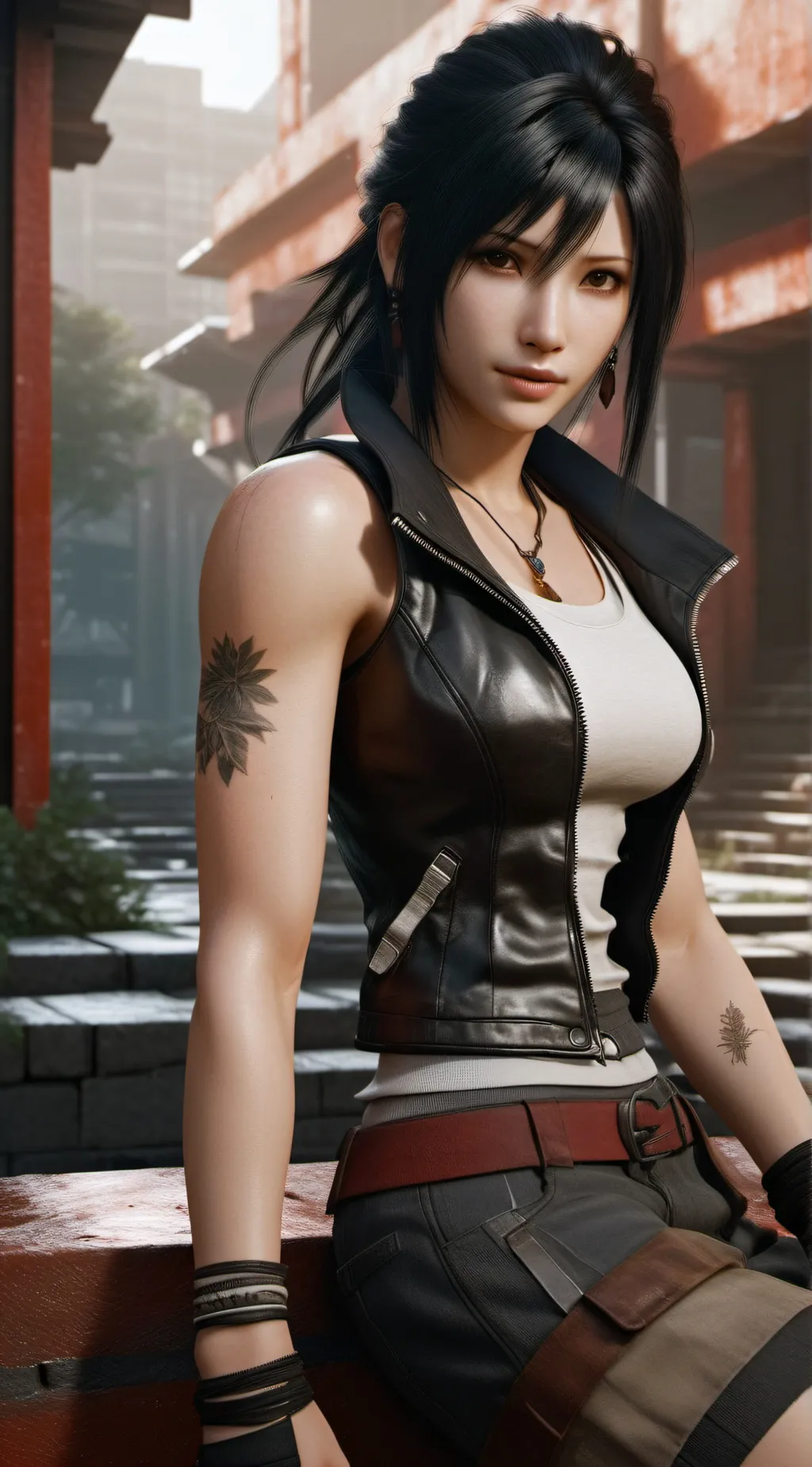 ai character: Tifa  background