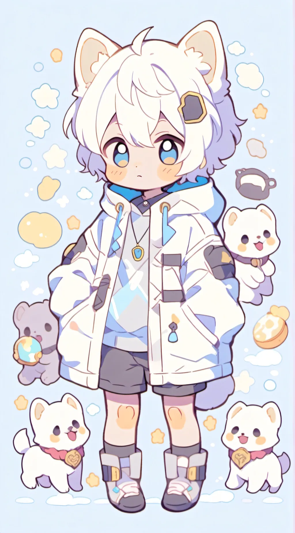 ai character: aspen and rex  background