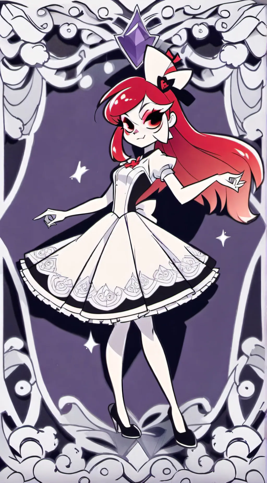 ai character: Hazbin Christmas background