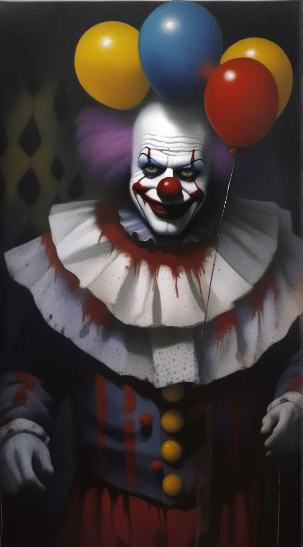 ai character: brithday horror background