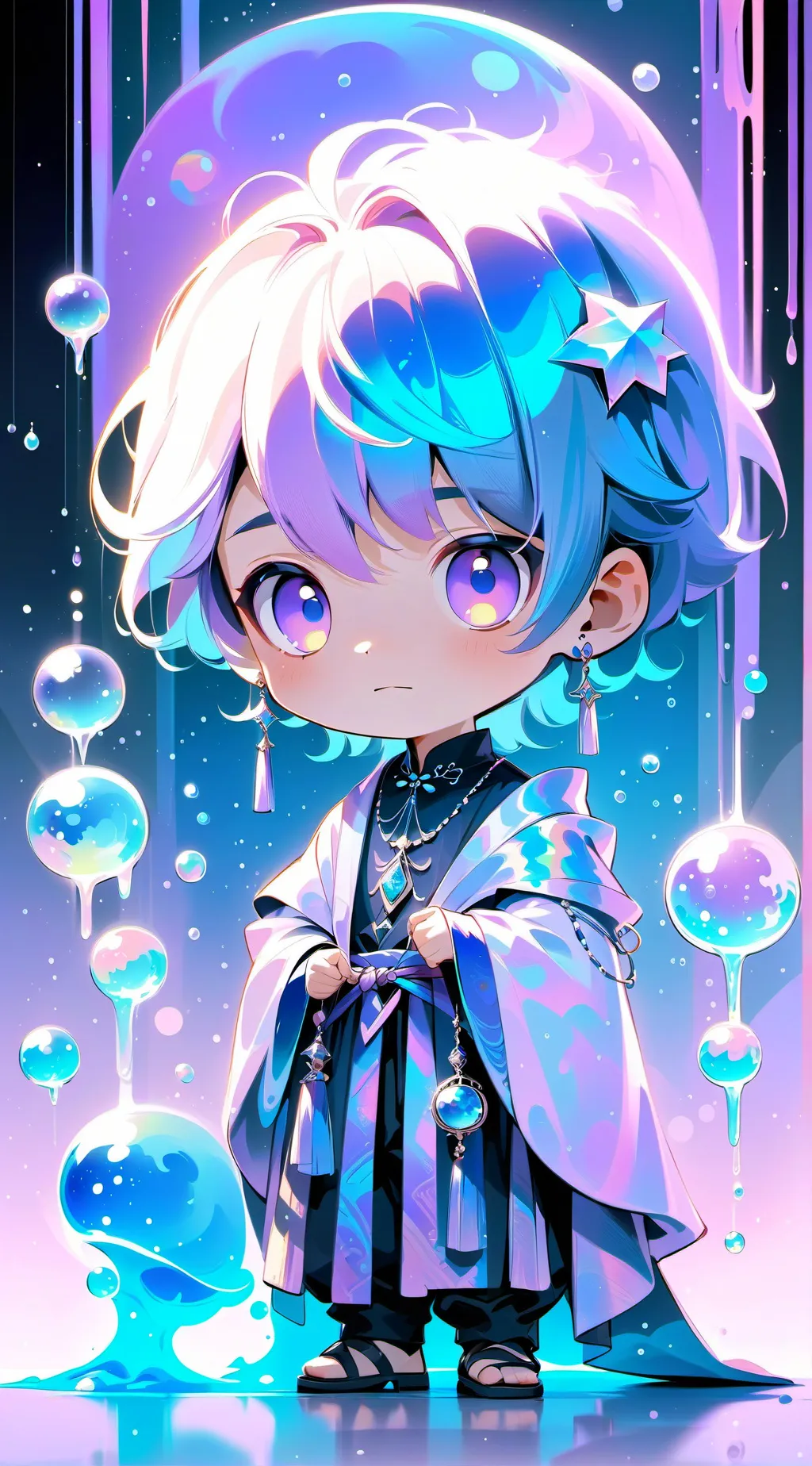 ai character: Anime boy background