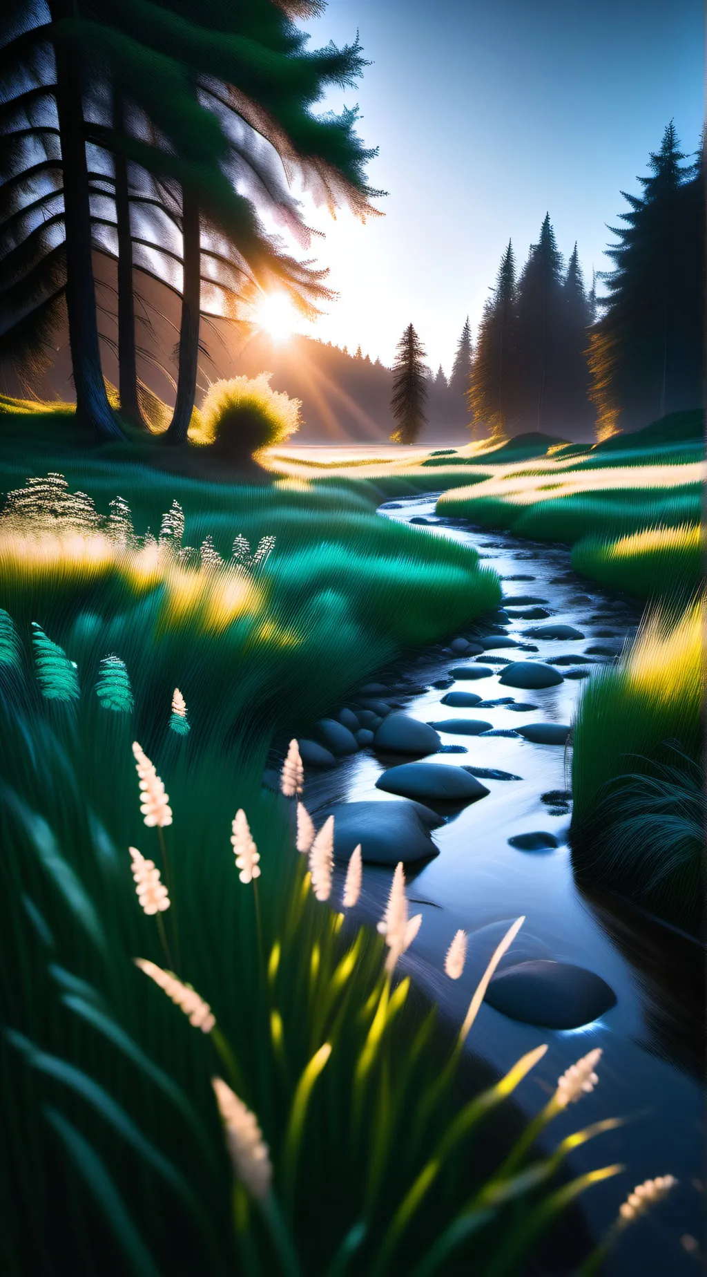 ai character: Grass background