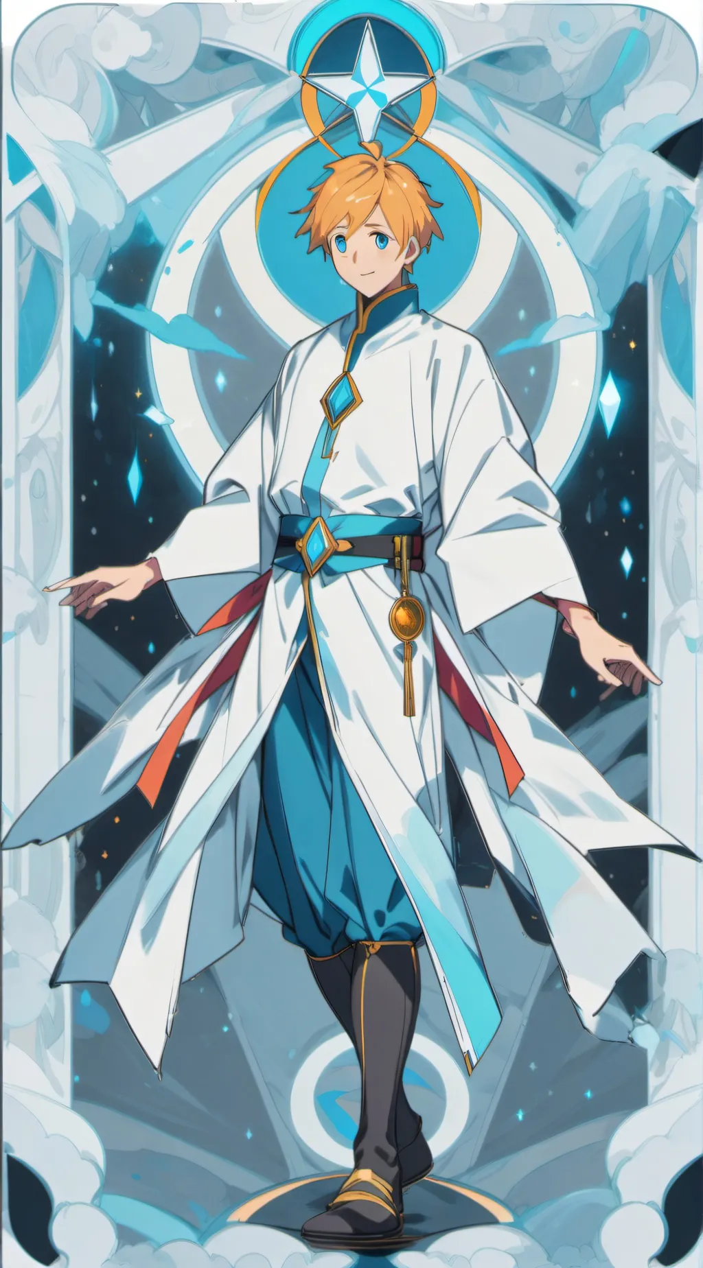 ai character: The Orange Portals background