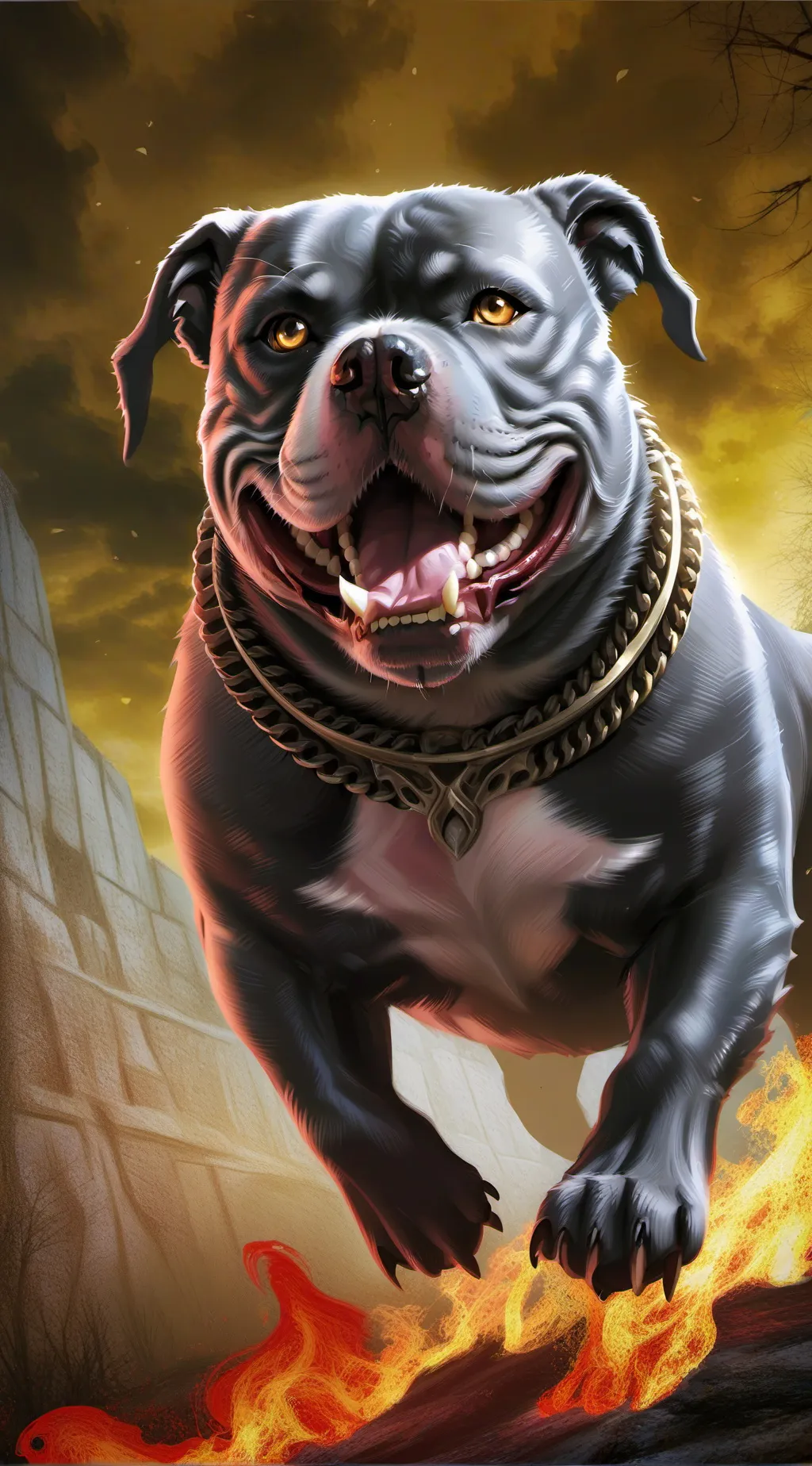 ai character: Guard dog background