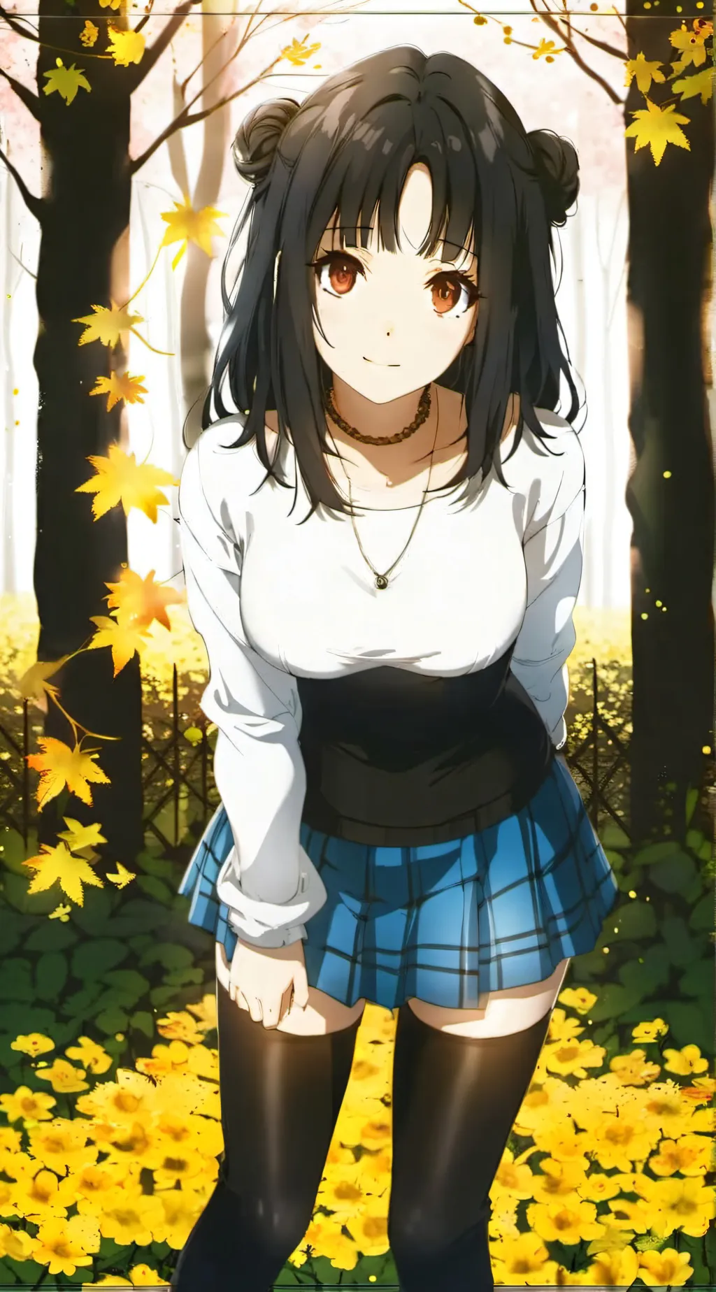 ai character: tv woman  background