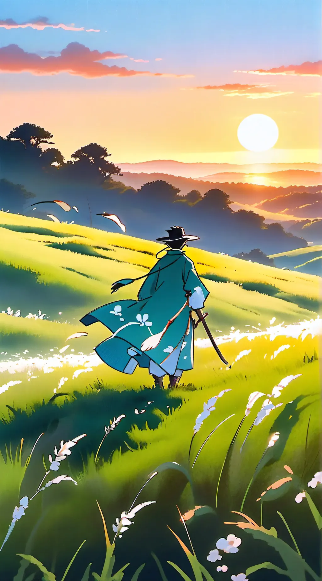 ai character: TAKE THE GRASS👍🏻 background