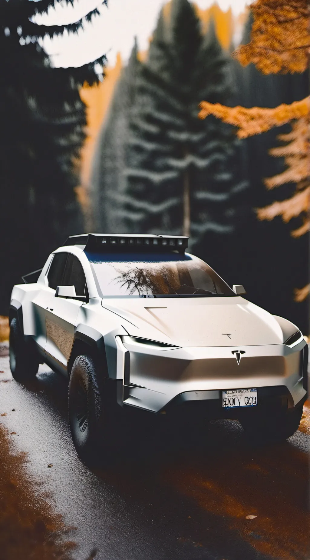 ai character: Tesla model a background