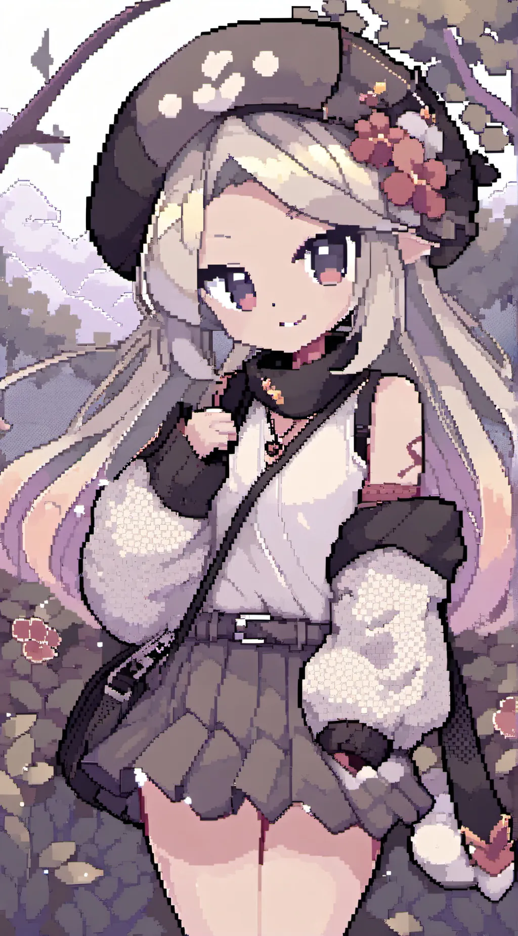 ai character: Pixel background