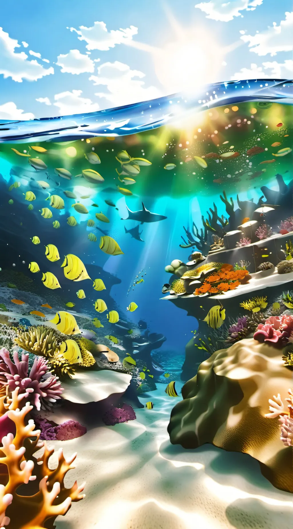 ai character: Ocean learning! background