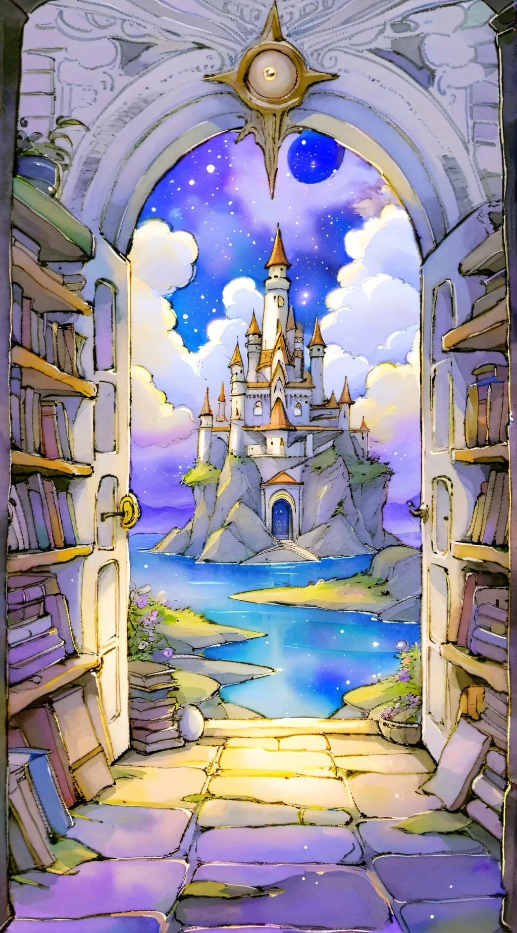 ai character: weirdcore world background