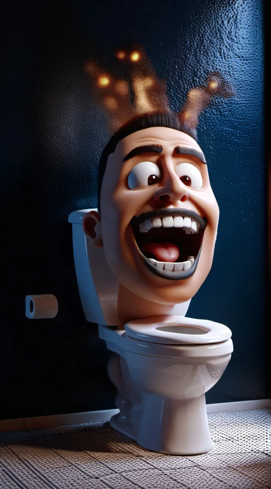 ai character: Skidbi toilet background