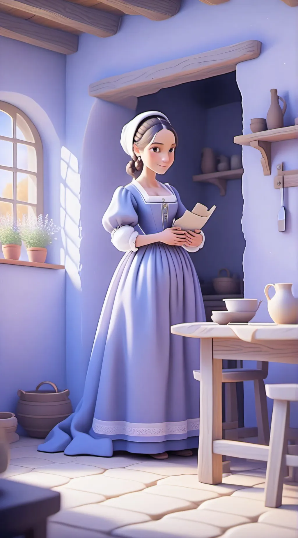 ai character: miss circle  background