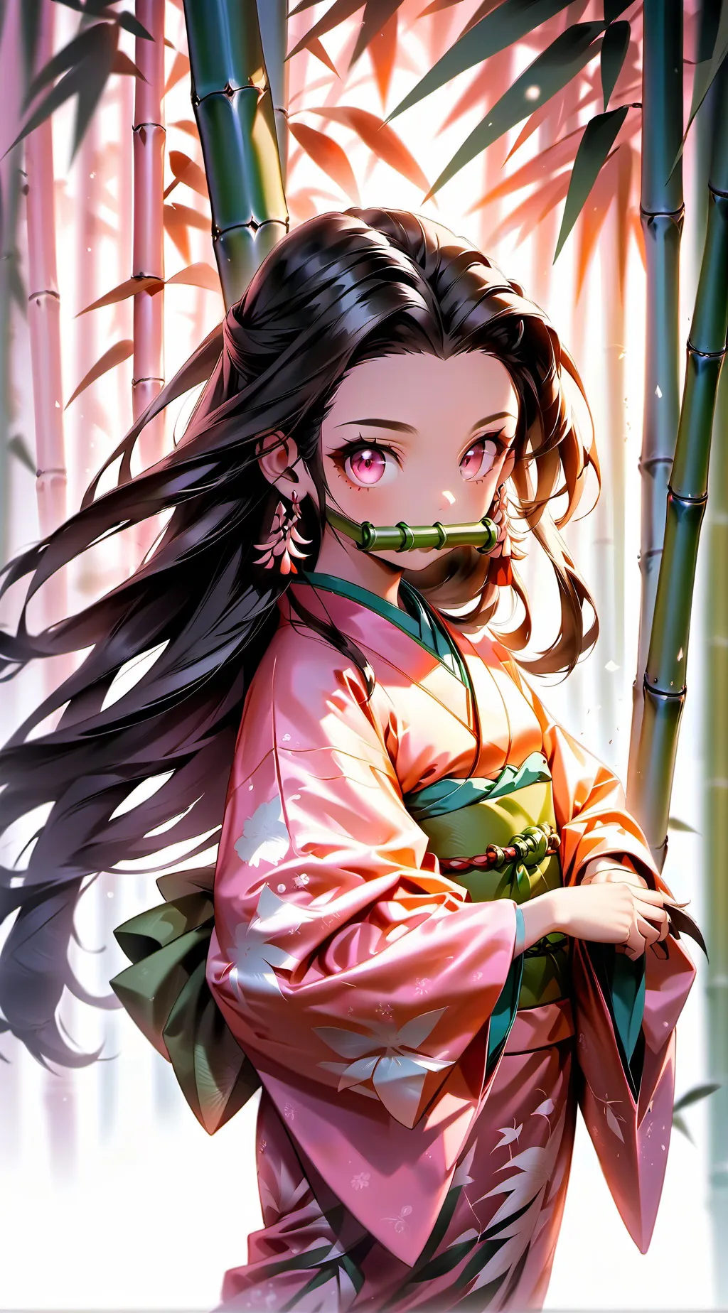 ai character: Nezuko background