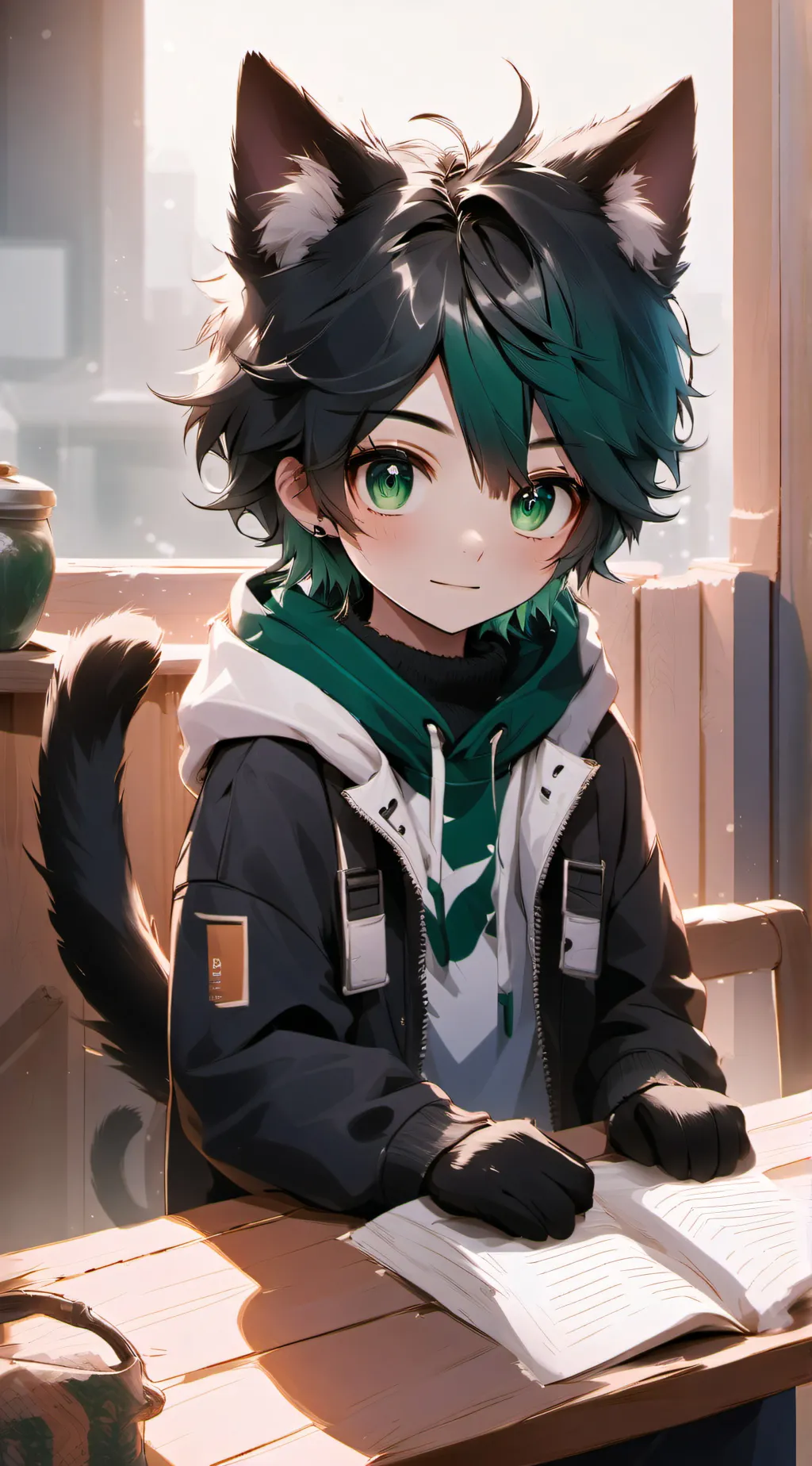 ai character: emerald  background