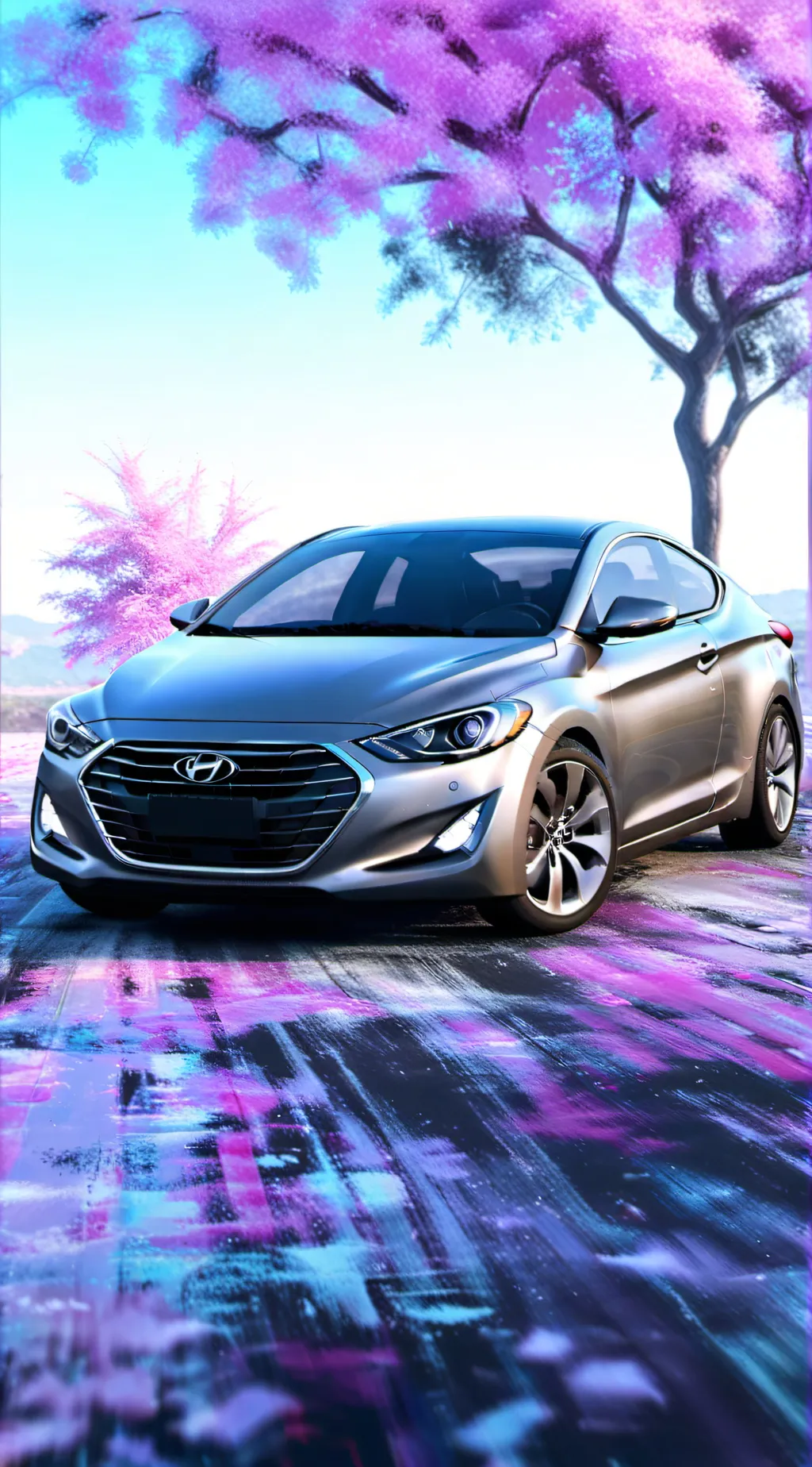 ai character: Hyundai Elantra background