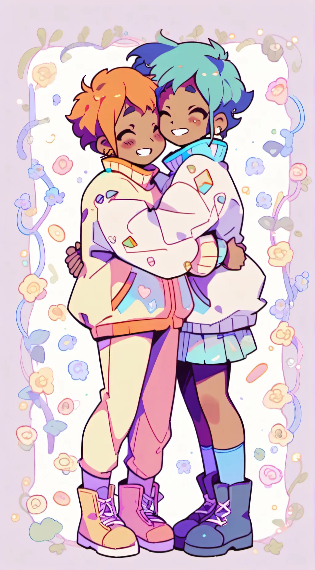 ai character: Violet background