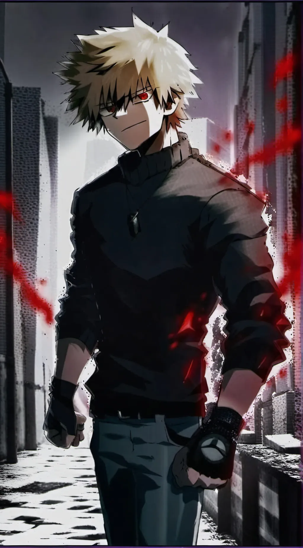 ai character: Katsuki bakugo background